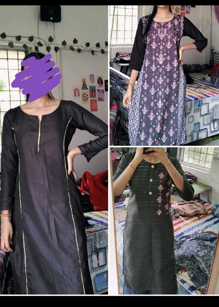 Elegant Women&#39;s Kurtas - Set of 3