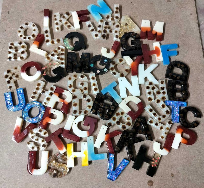 Resin Letter Charms