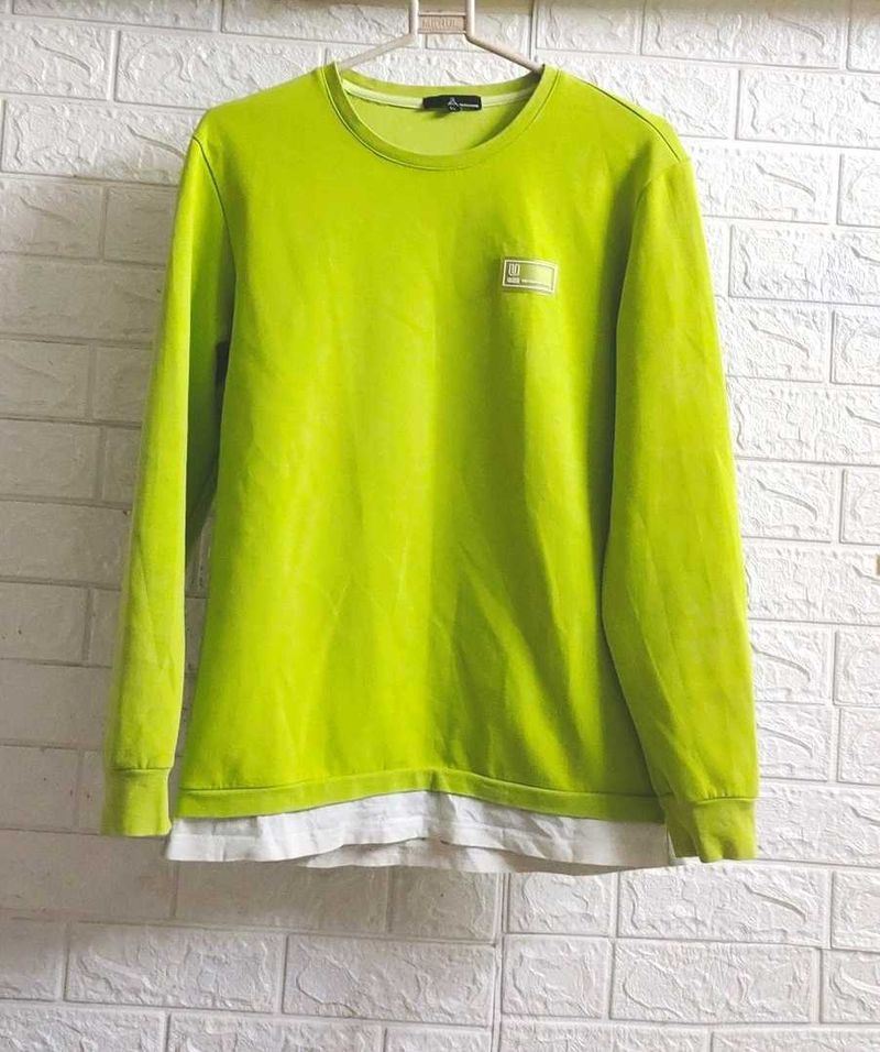 Korean Neon Green Long Sleeve Layered Tshirt