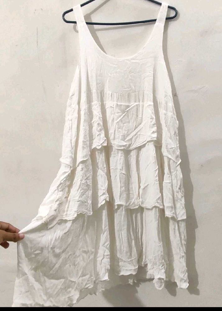 White Tiered Sundress