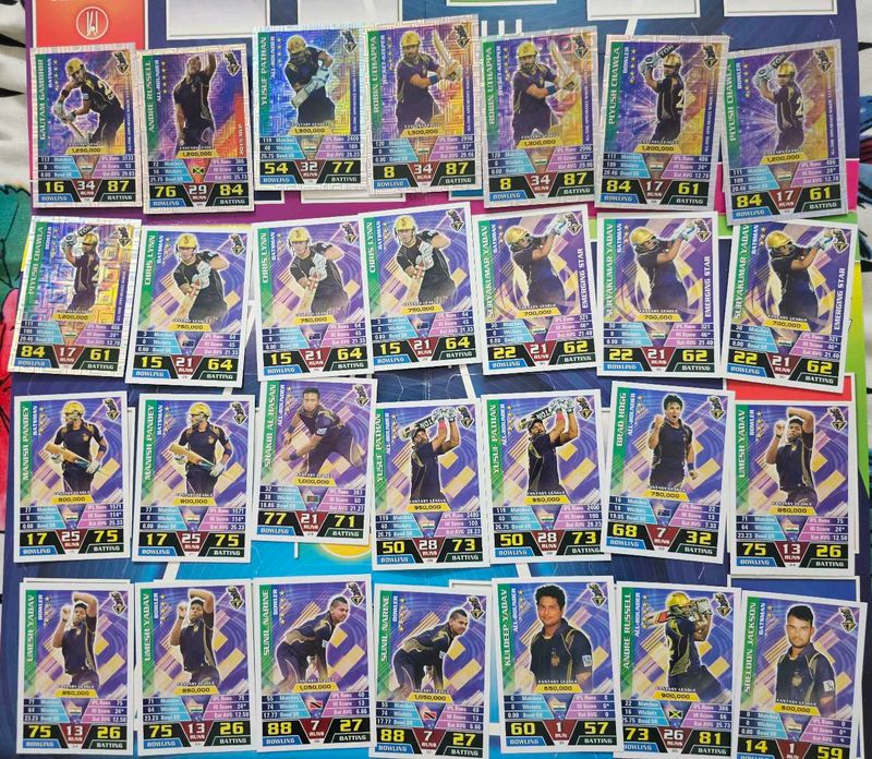 Topps Cricket Attax 2016 KKR IPL