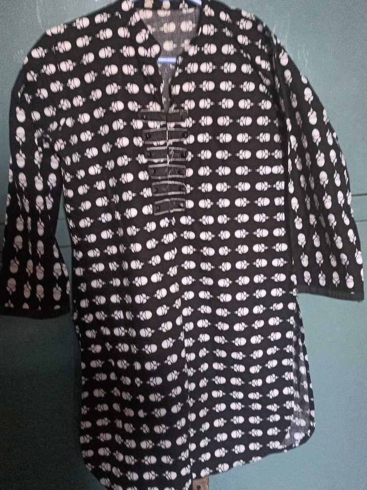 Black Printed Women Kurta