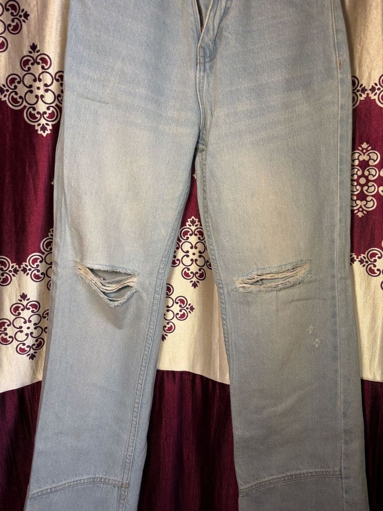 Ripped Light Wash Jeans