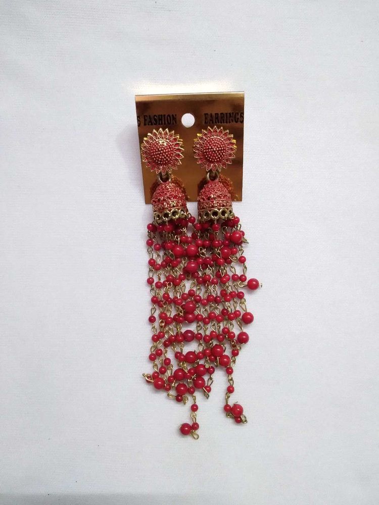 Beautiful red earrings