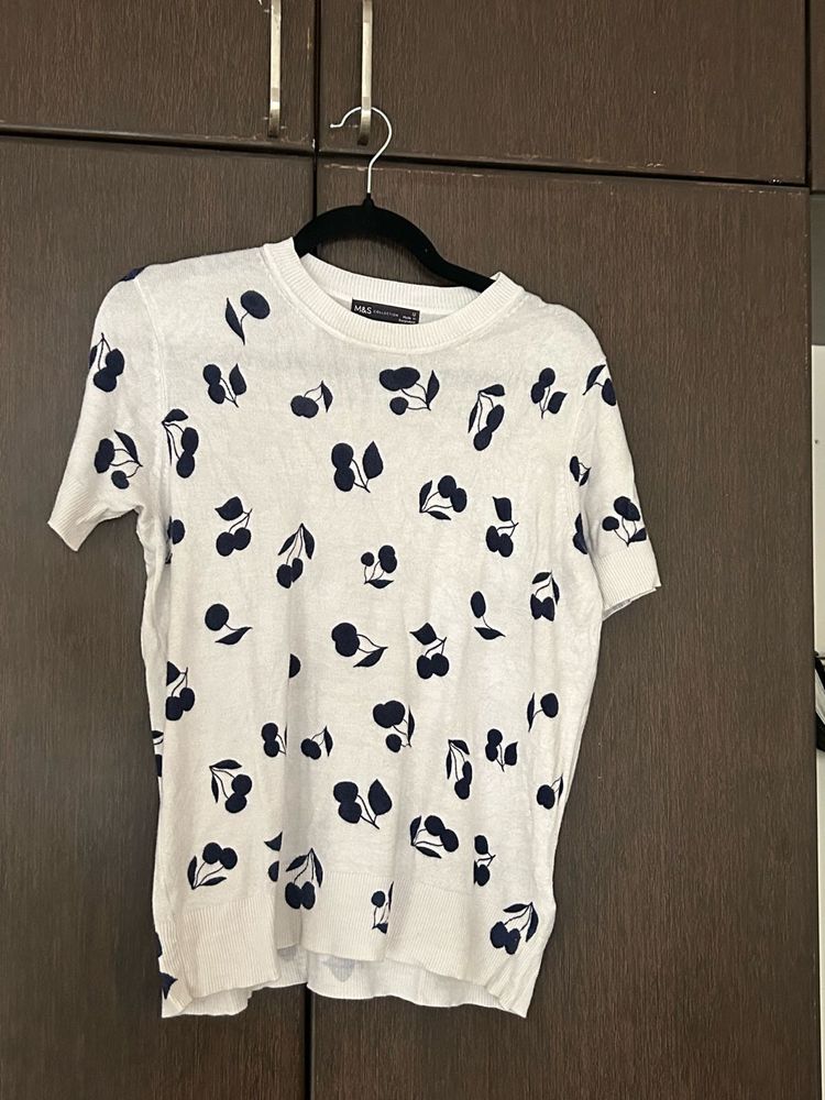 M&amp;S Cherry Print Tee