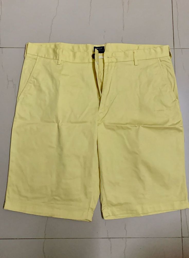 Arrow Sports Solid Men Yello Chino Shorts