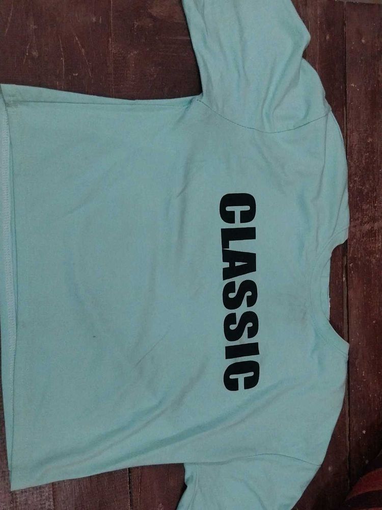 Light Blue &#39;CLASSIC&#39; Graphic T-Shirt