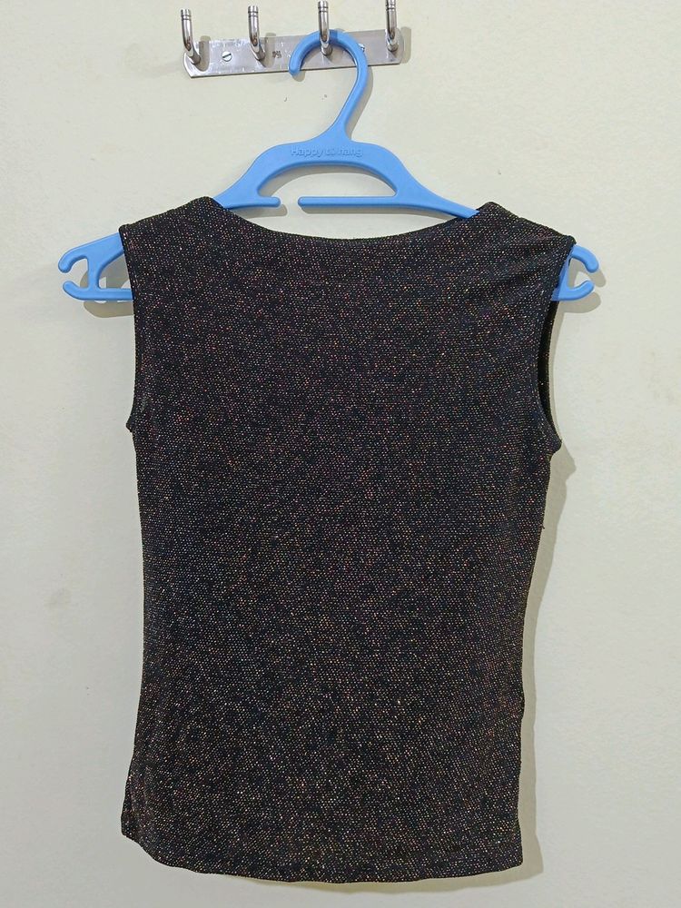 Black Glitter Top