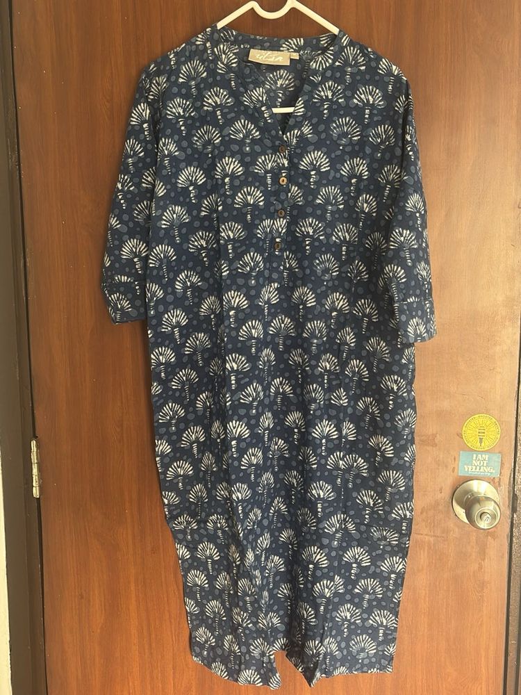 Blue Printed Kurta