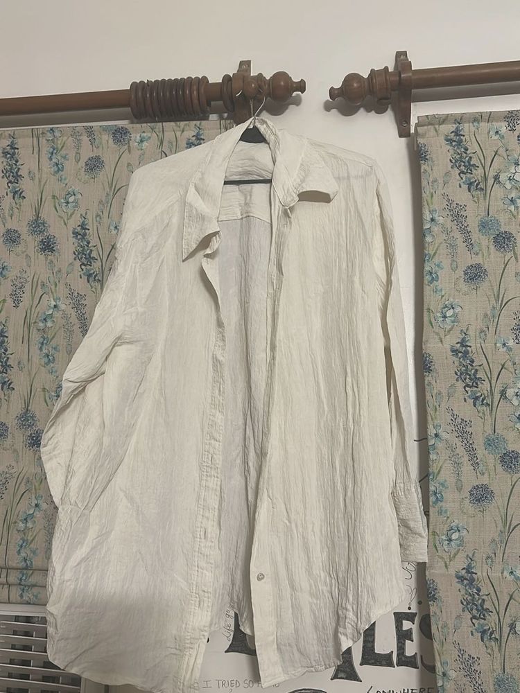 Off White Crinkled H&amp;M Shirt