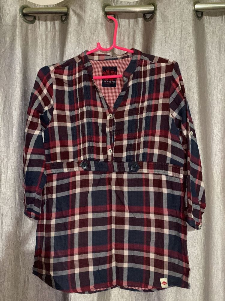 Lee Cooper Plaid Tunic Top