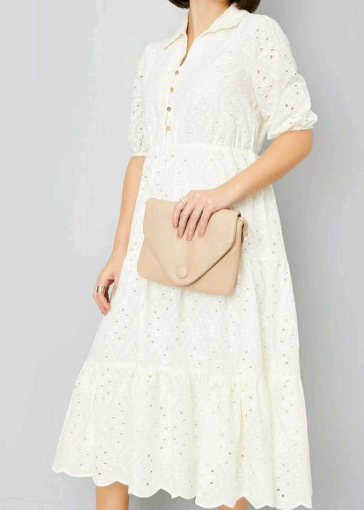 Schiffli Embroidered Dress