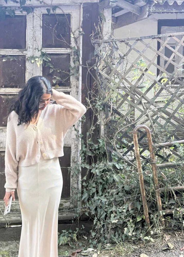 Elegant Knit Cardigan &amp; Maxi Skirt Set