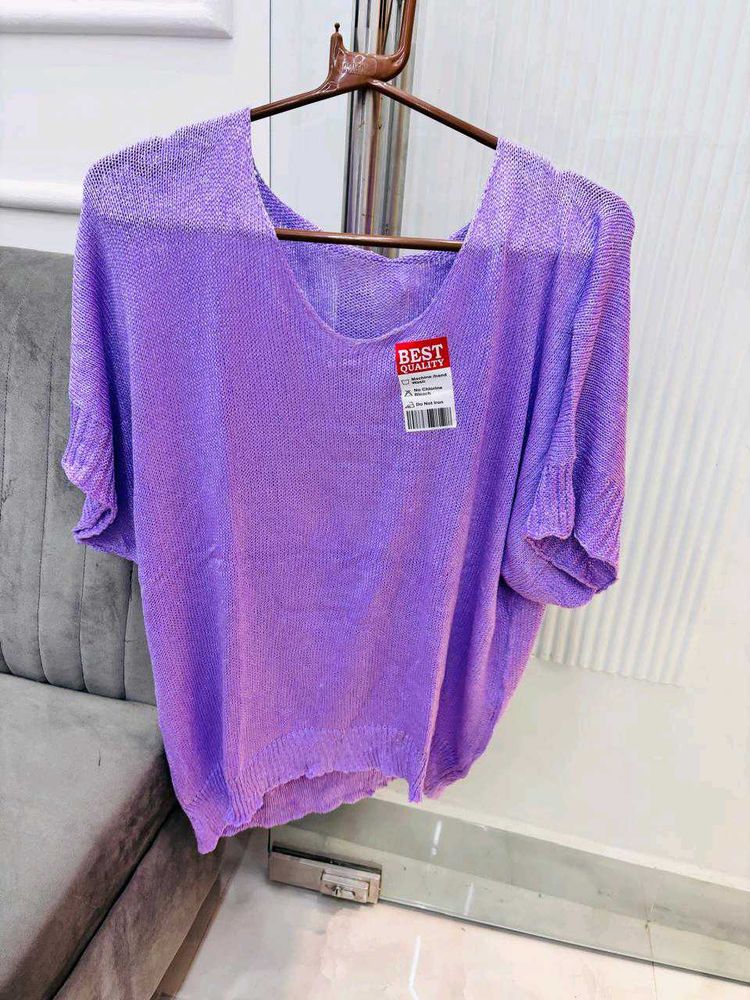 Lilac Knit Top