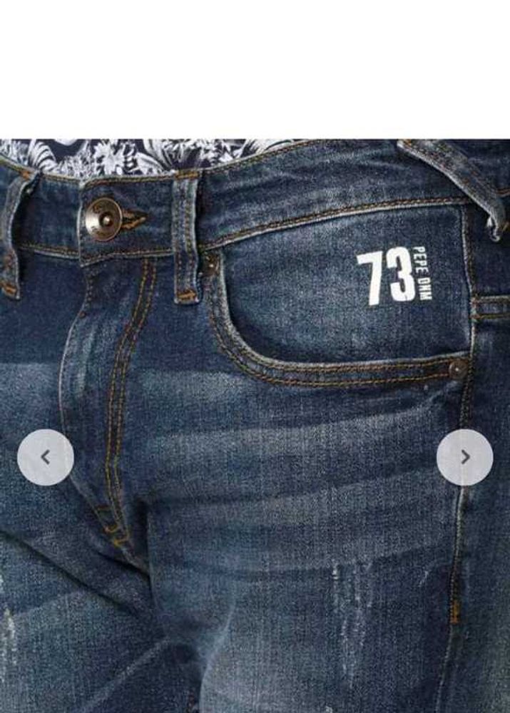 Stonewashesd Pepe Jeans With Distress Details