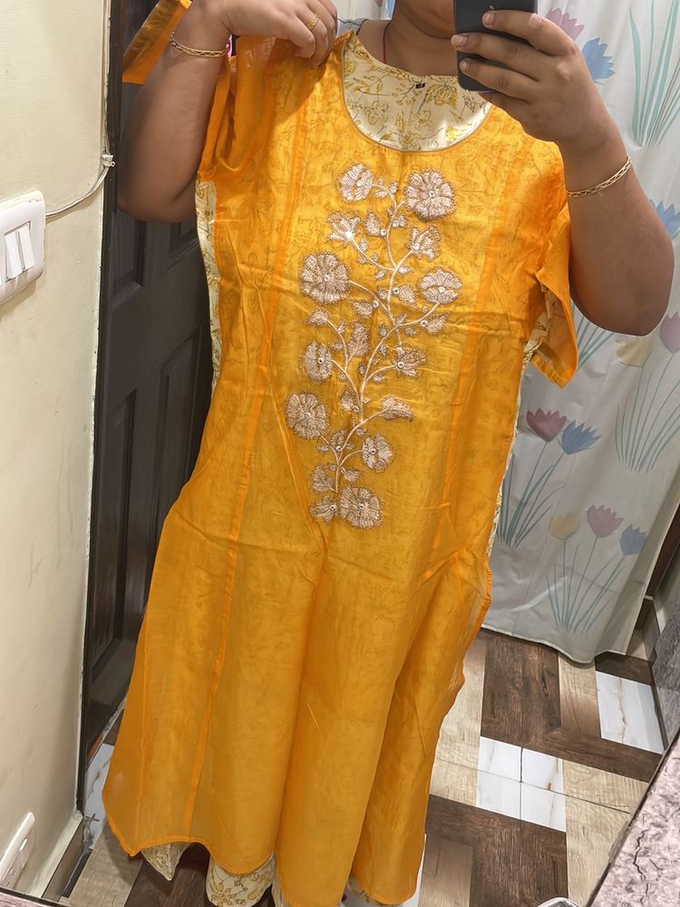 Cotton Organza Double Layer Dress