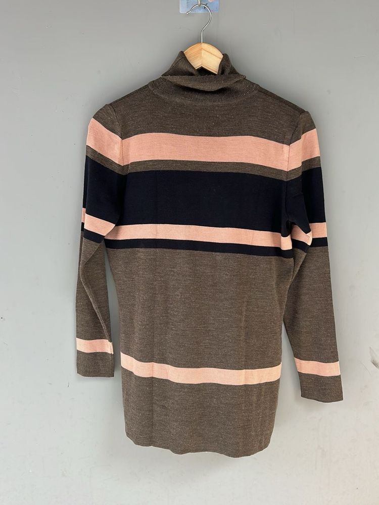 Striped Turtleneck Sweater
