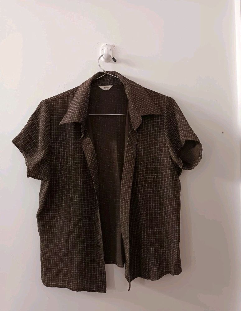 Brown Fitted Shirt