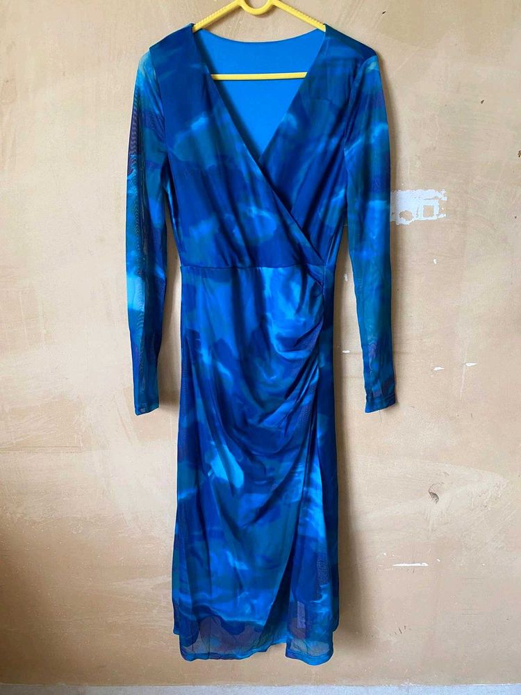 Abstract Print Bodycon Dress