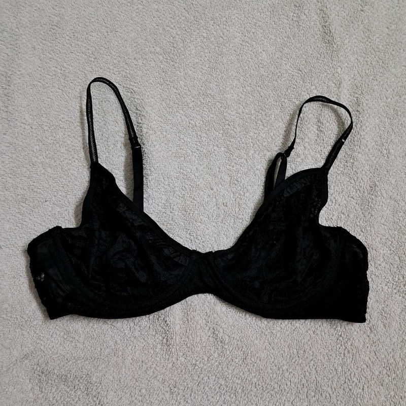 Sexy Black Lace Underwired Bra