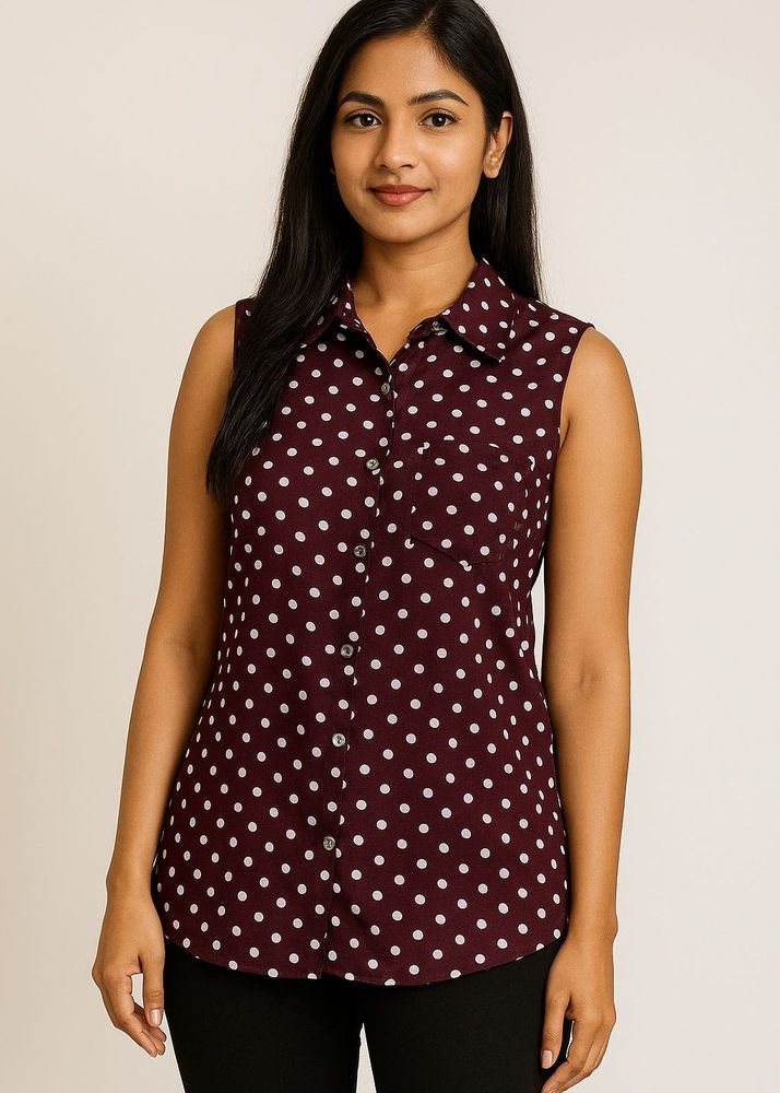 Polka Dot Sleeveless Top
