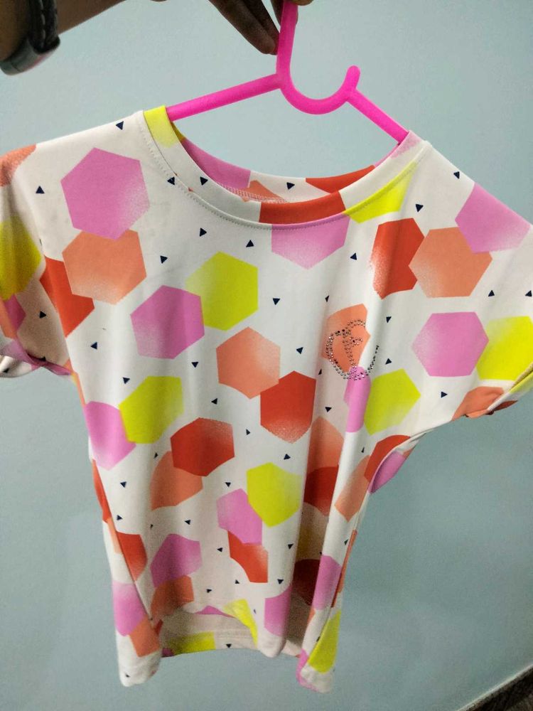 Patterned White T-shirt