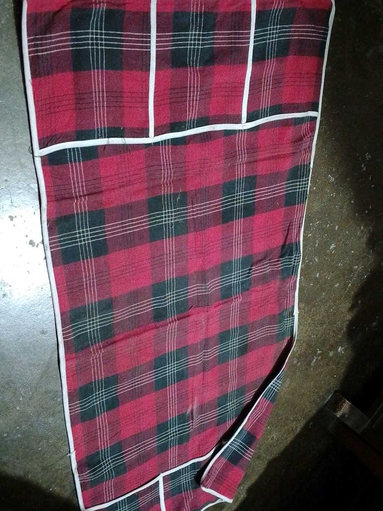 Cotton Red &amp; Black Refrigerator Or TV Cover