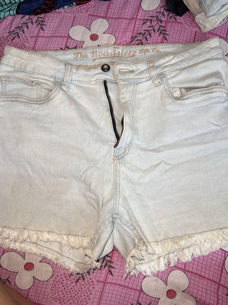 Light Wash Denim Shorts