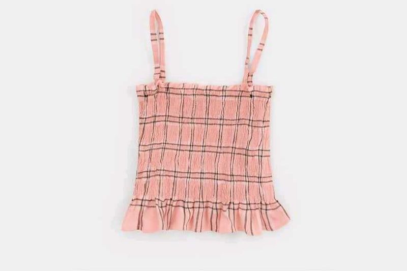 Pink Plaid Cami Top