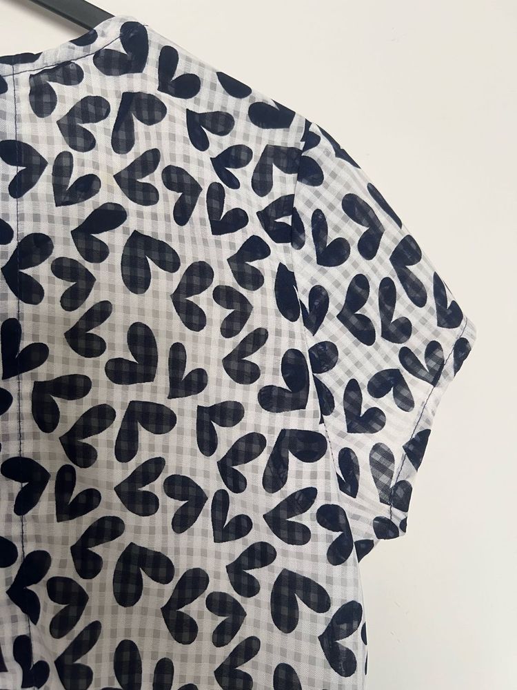 Breezy White Printed Top –(M)