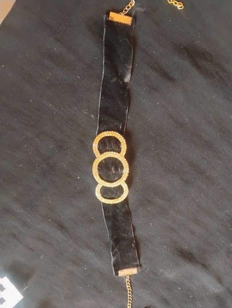 Velvet Rhinestone Necklace