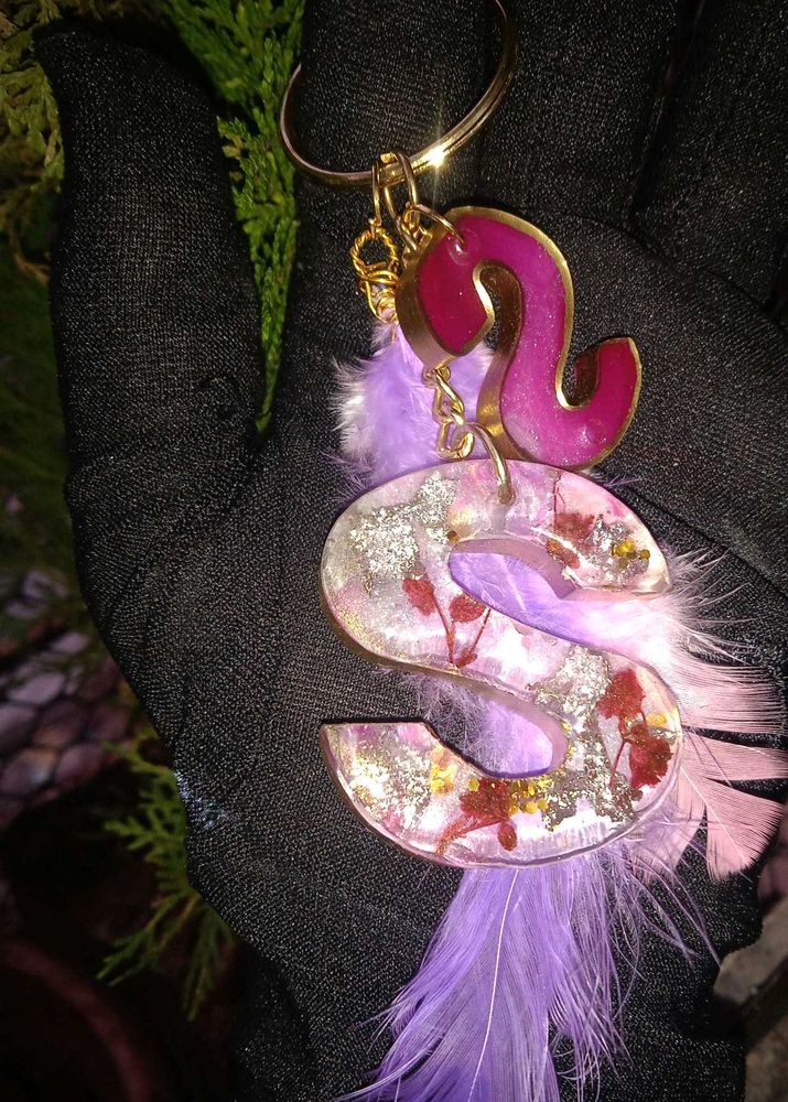 Resin Alphabet Keychain Customized