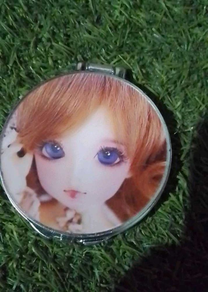 Cute Doll Compact Mirror
