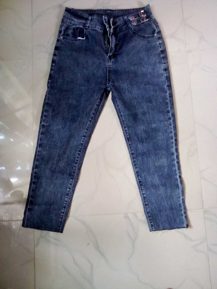 Faded Wash Denim Jeans