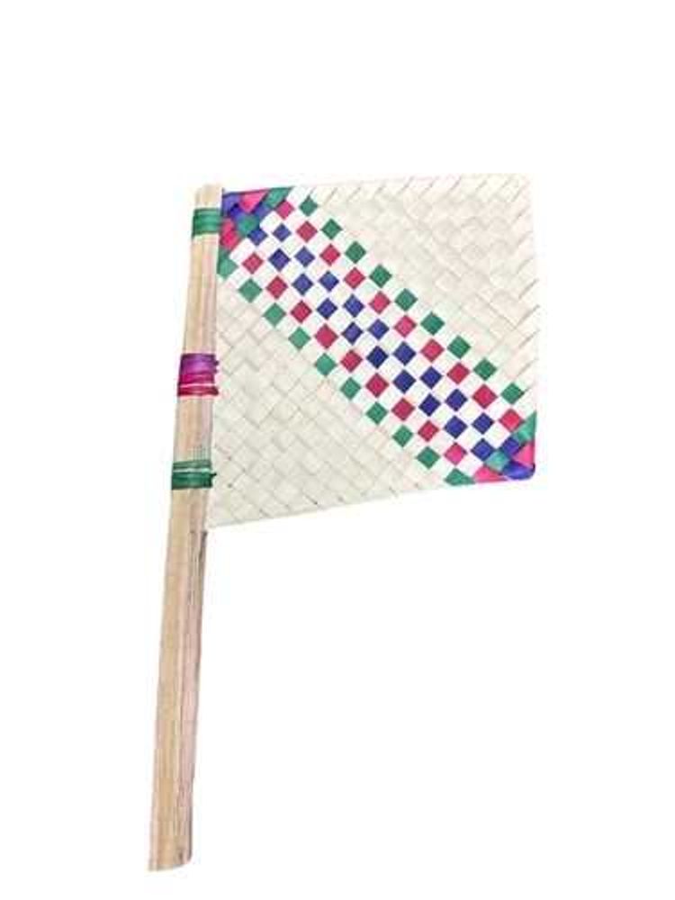 Handmade Palm Leaf Fan Set Of 2