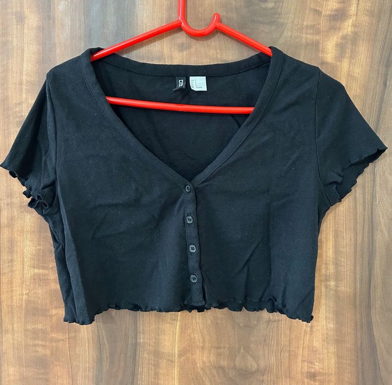 V Neck Crop Top