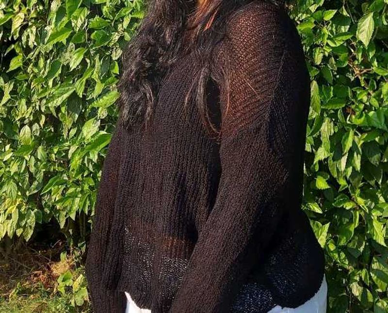 Black Net Top