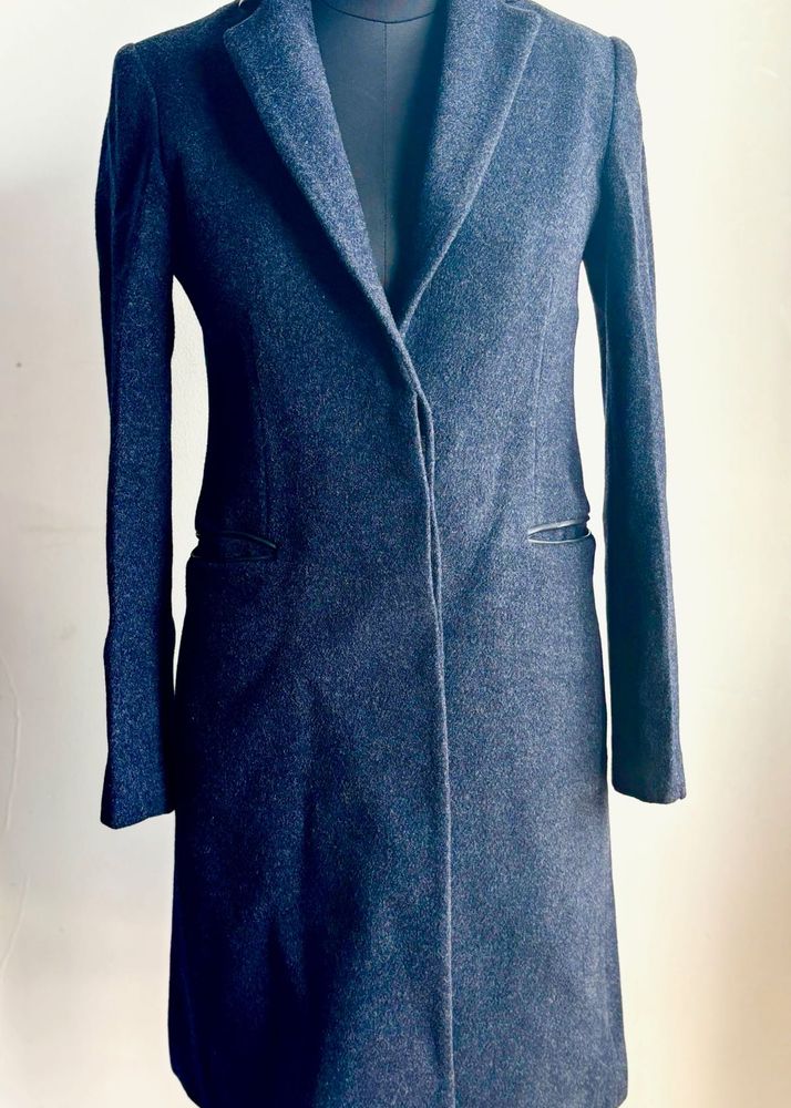 Elegant &amp; Timeless Navy blue Woolen Coat