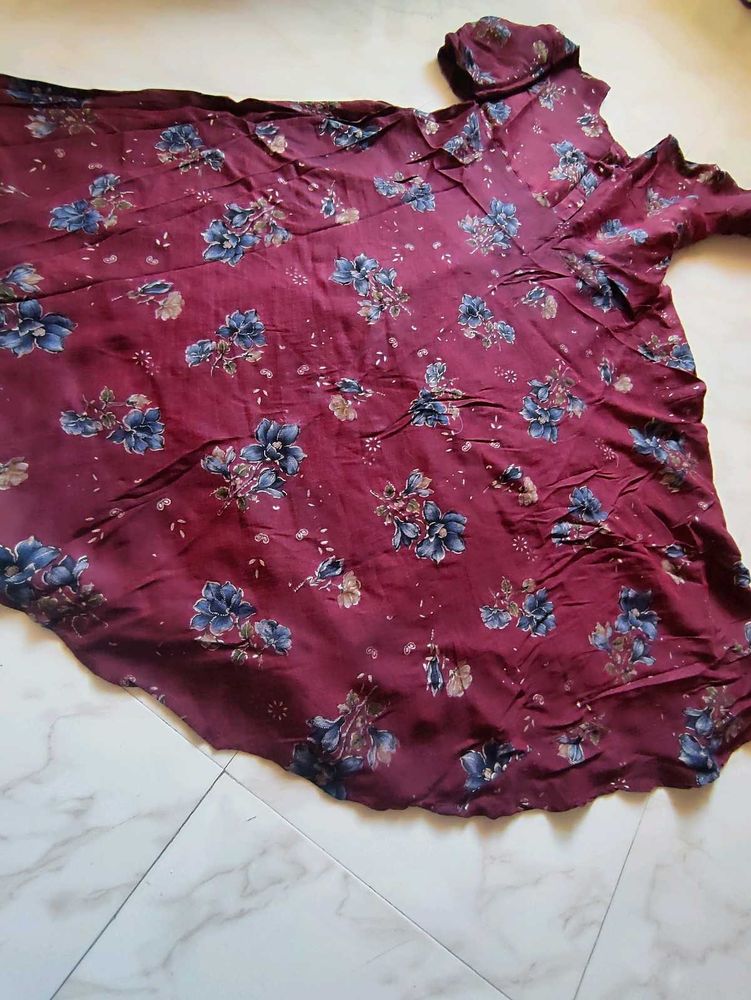 5xl Size Full Flared Pure 100% Rayon Maxi Gown