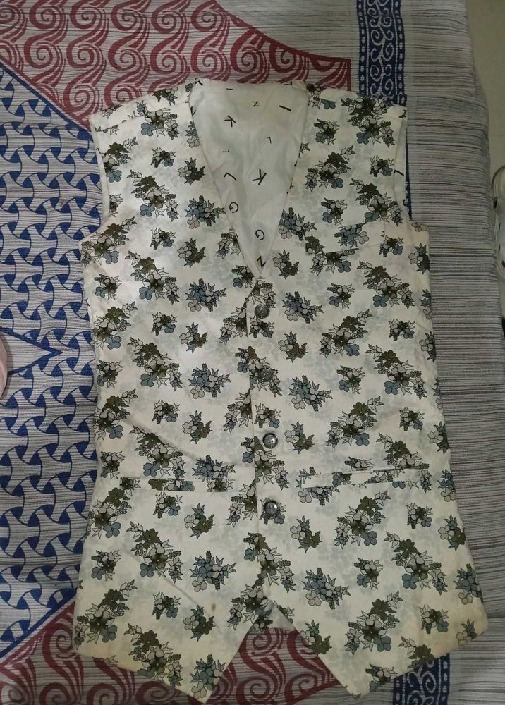 Floral Print Waistcoat