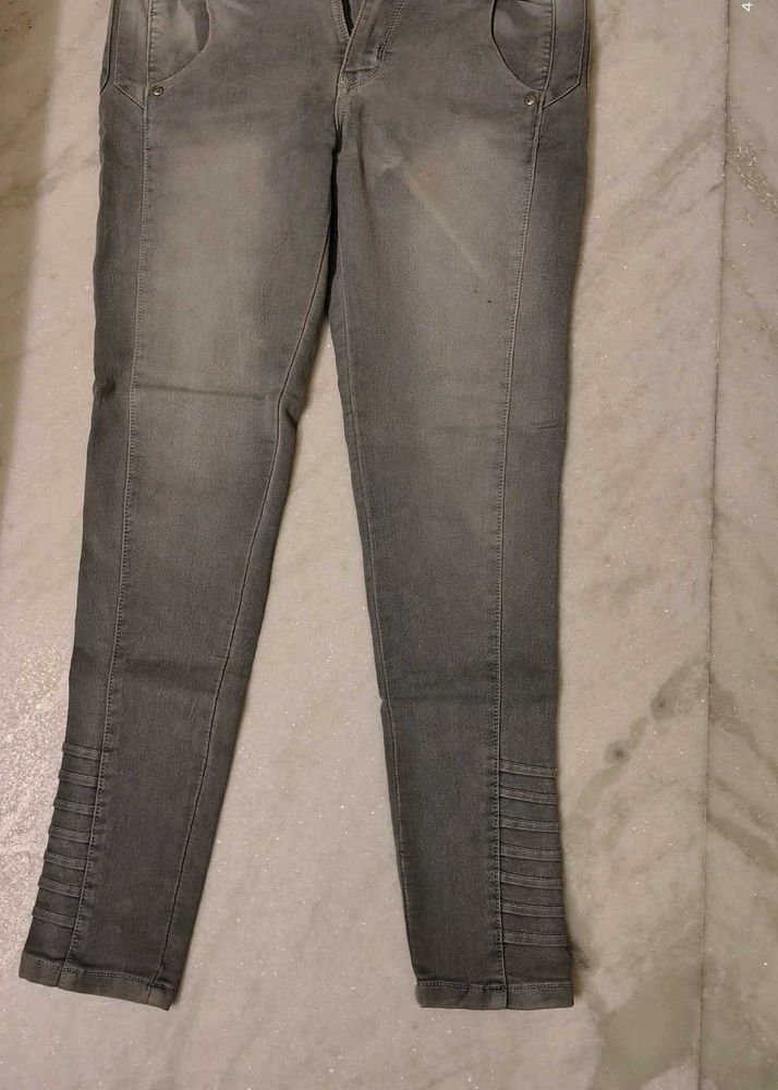 Gray womens Jeans