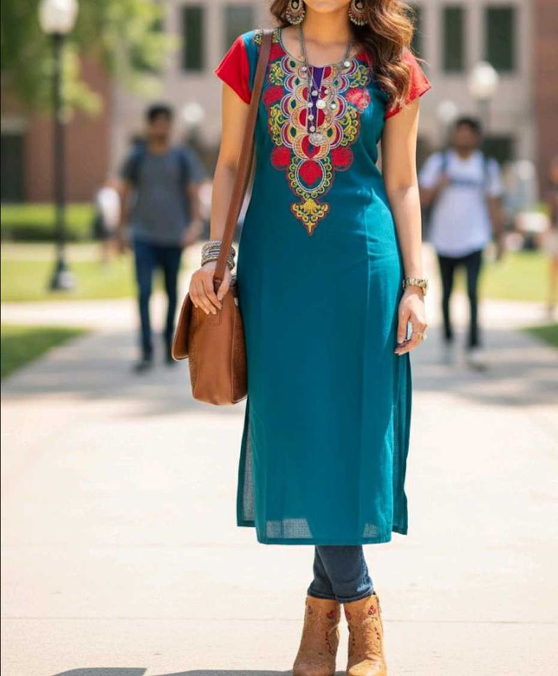 Elegant Embroidered Kurta