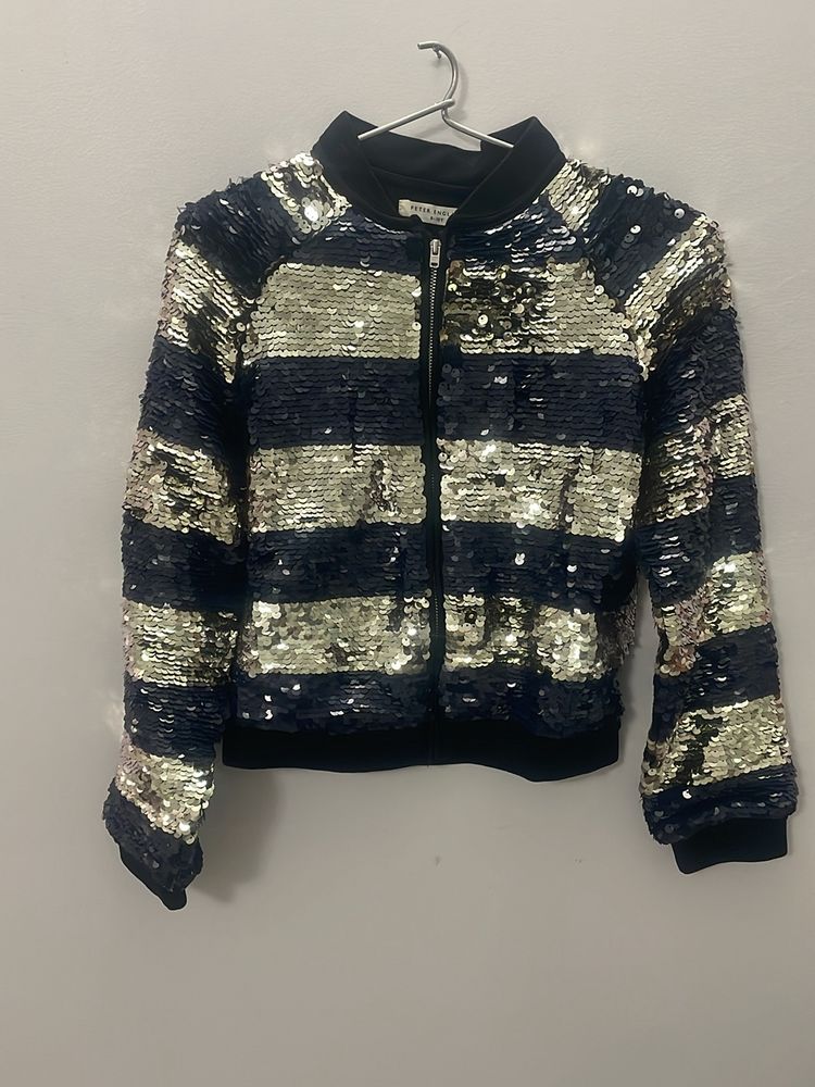 Sequence Black Jacket For Girl