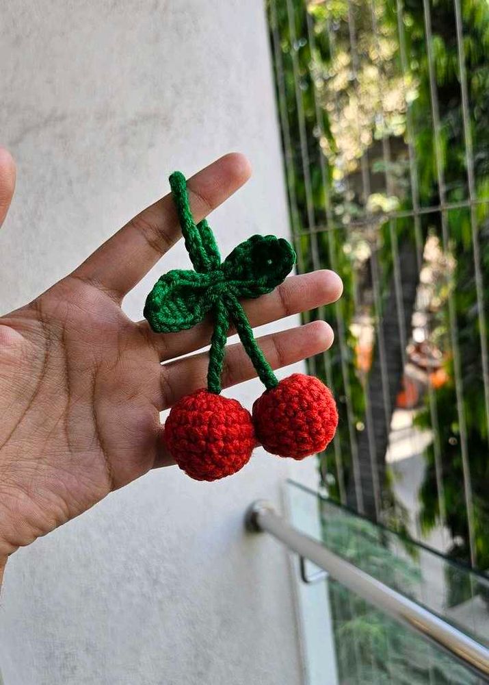 Crochet Cherry Charm