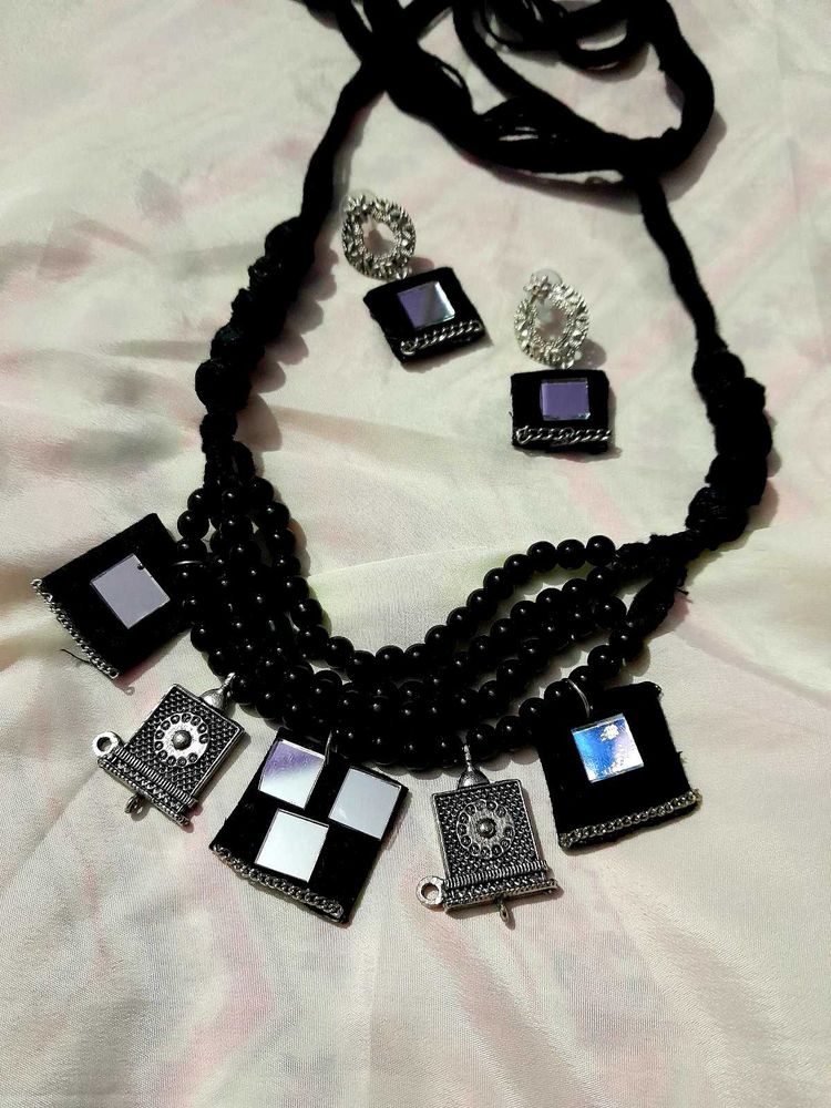 Boho Chic Mirror Necklace Set