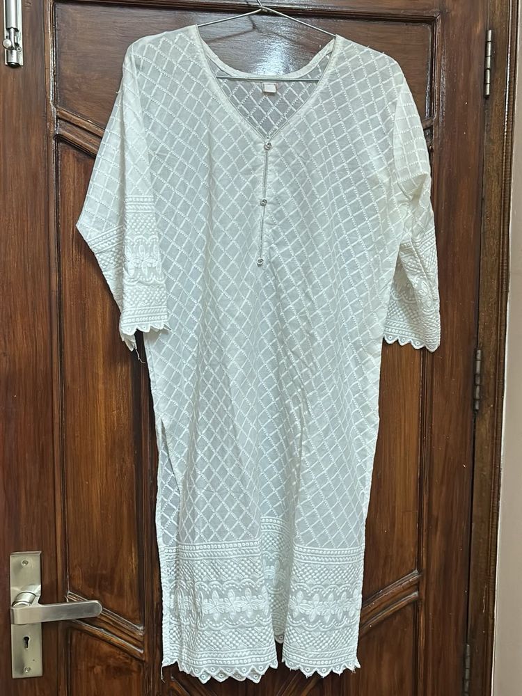 White Embroidered Tunic