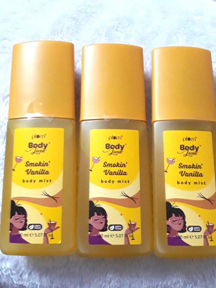 Plum BodyLovin&#39; Smokin&#39; Vanilla Body Mist COMBO 3