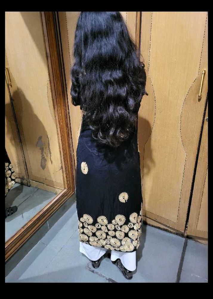 gotapatti Black &amp; Gold Kurta Set golden xl