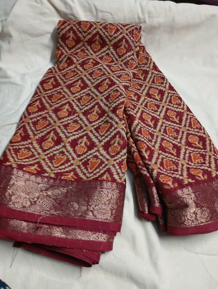 used Elegant Maroon joint Saree