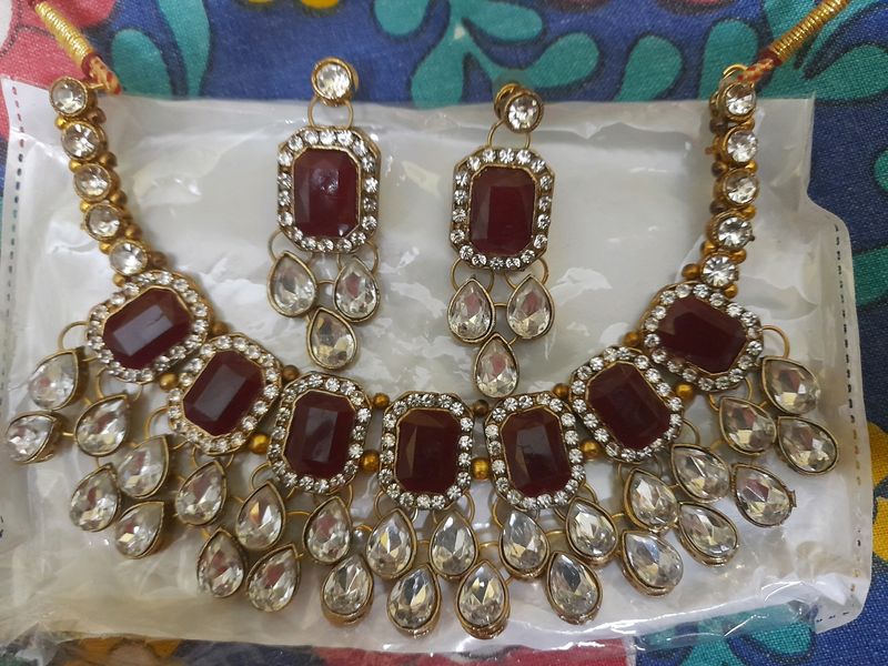 Jewellery Set ( DARK Pink)